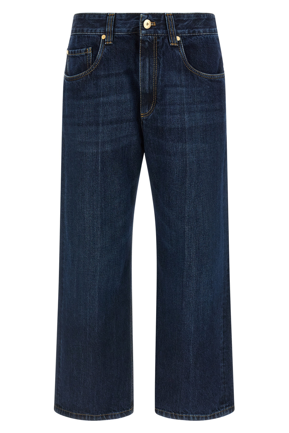 BRUNELLO CUCINELLI 36 stone-washed rigid cotton denim jeans