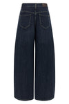 the wide barrel stone-washed cotton denim jeans