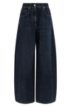 the wide barrel stone-washed cotton denim jeans