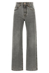brunello cucinelli contemporary loose pure cotton jeans feature a straight-leg