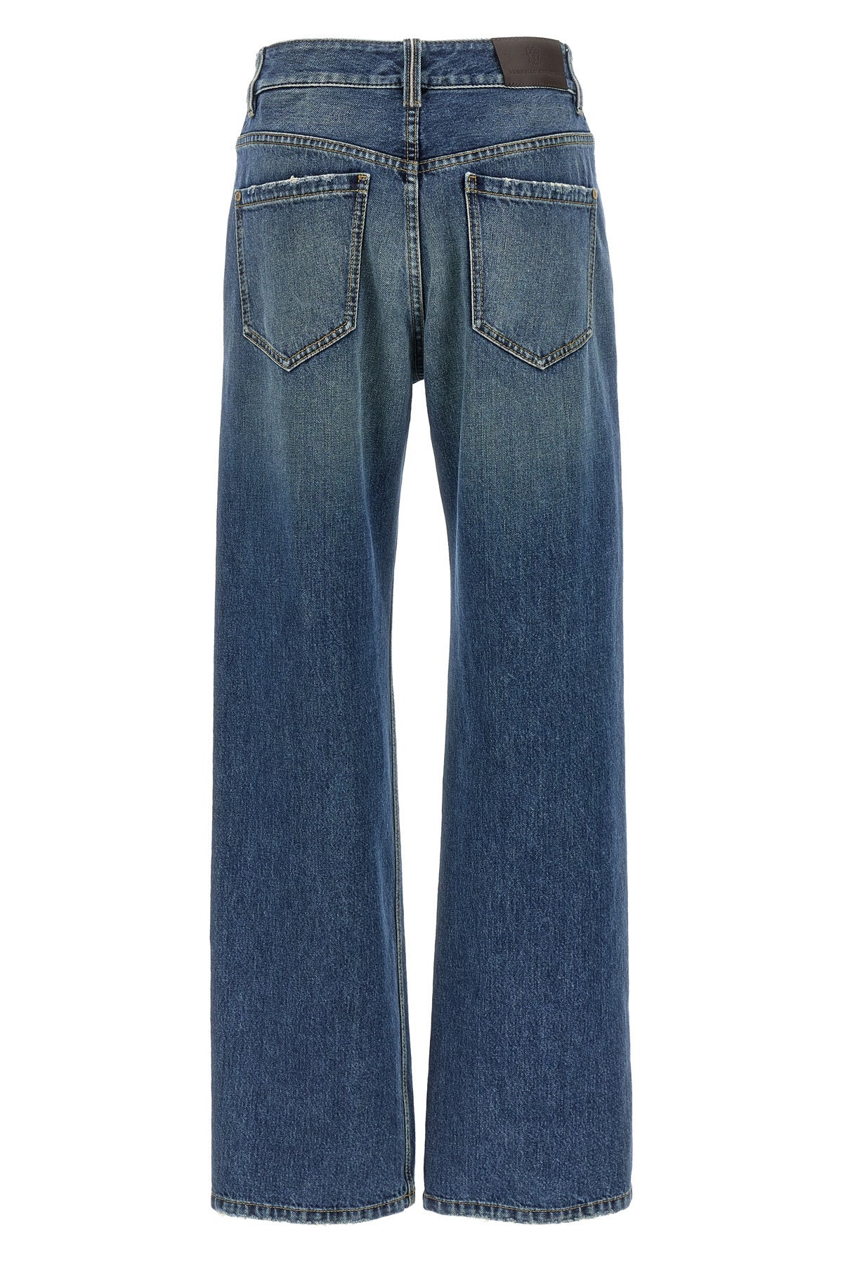 contemporary loose lightweight stonewashed cotton denim jeans