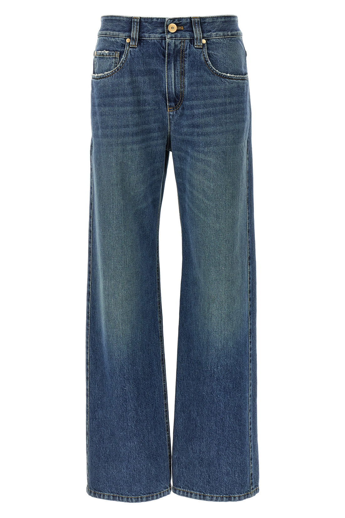 BRUNELLO CUCINELLI 40 contemporary loose lightweight stonewashed cotton denim jeans