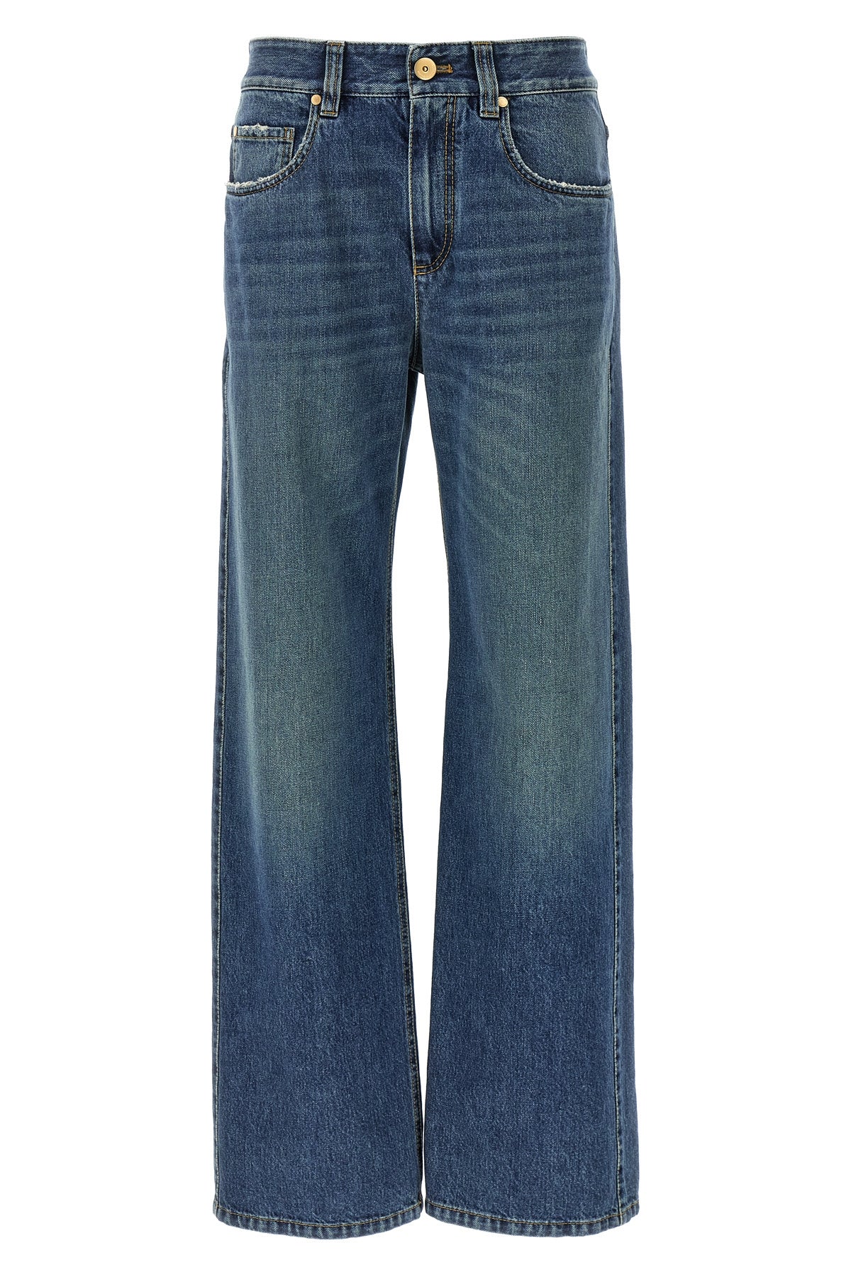 contemporary loose lightweight stonewashed cotton denim jeans