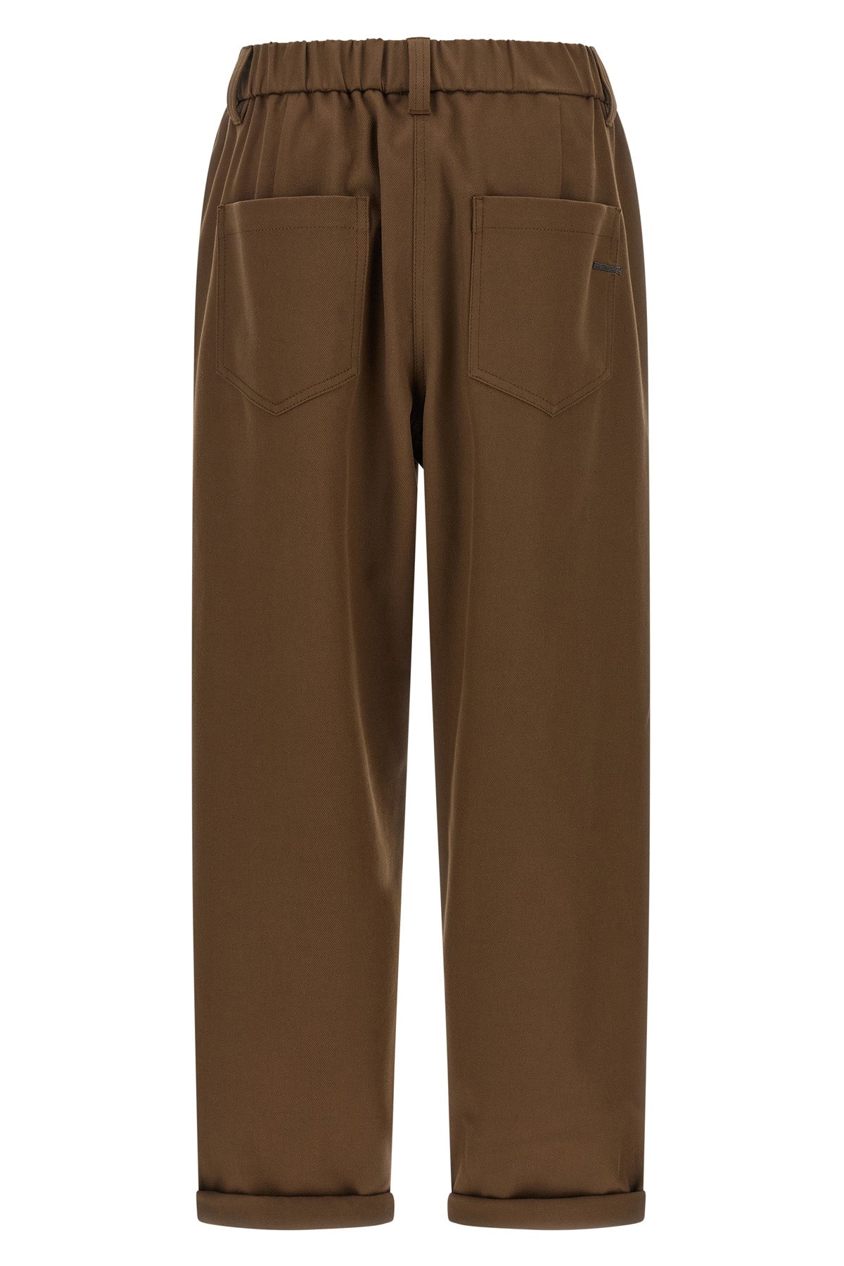 baggy pull-on stretch cotton cover trousers