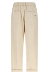 baggy pull-on stretch cotton cover trousers