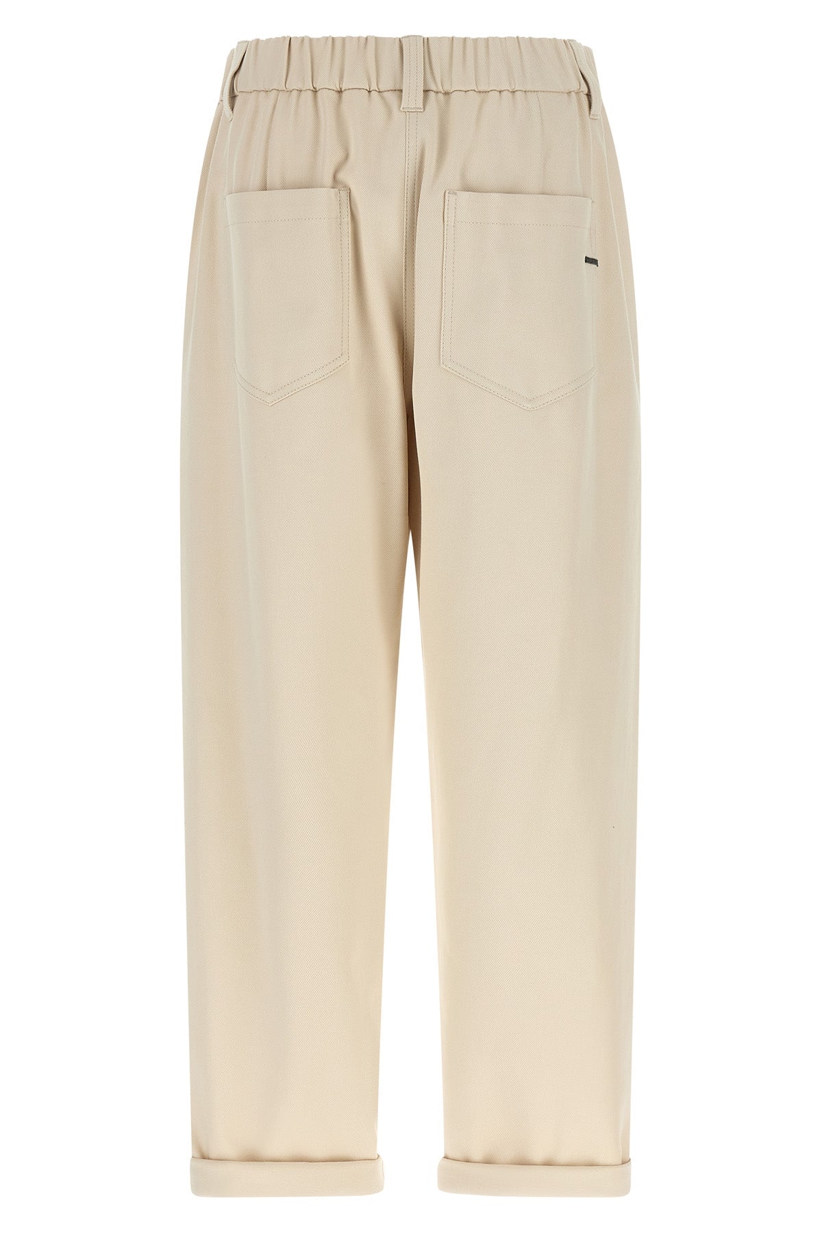 baggy pull-on stretch cotton cover trousers