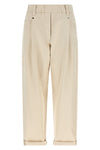 baggy pull-on stretch cotton cover trousers