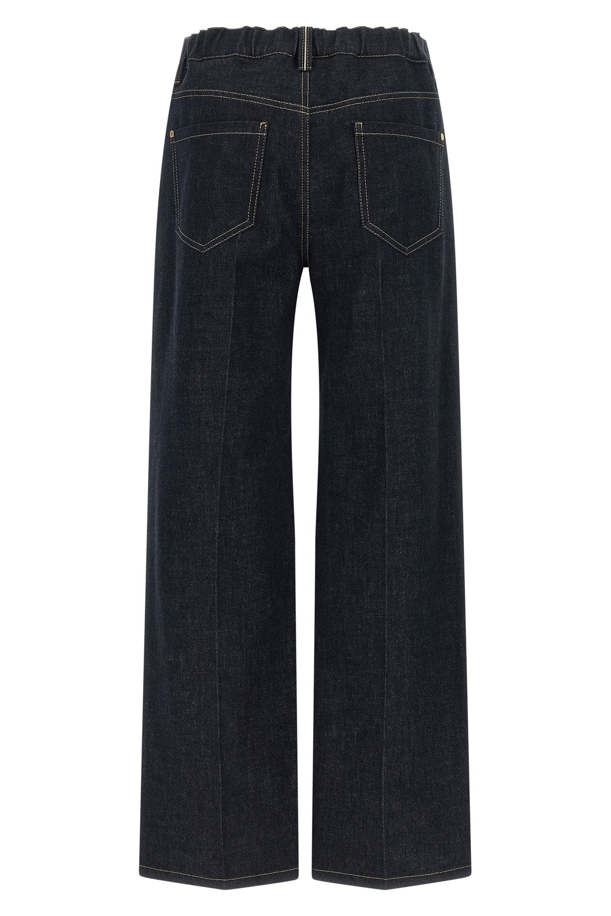 the contemporary pull-on no fade denim jeans