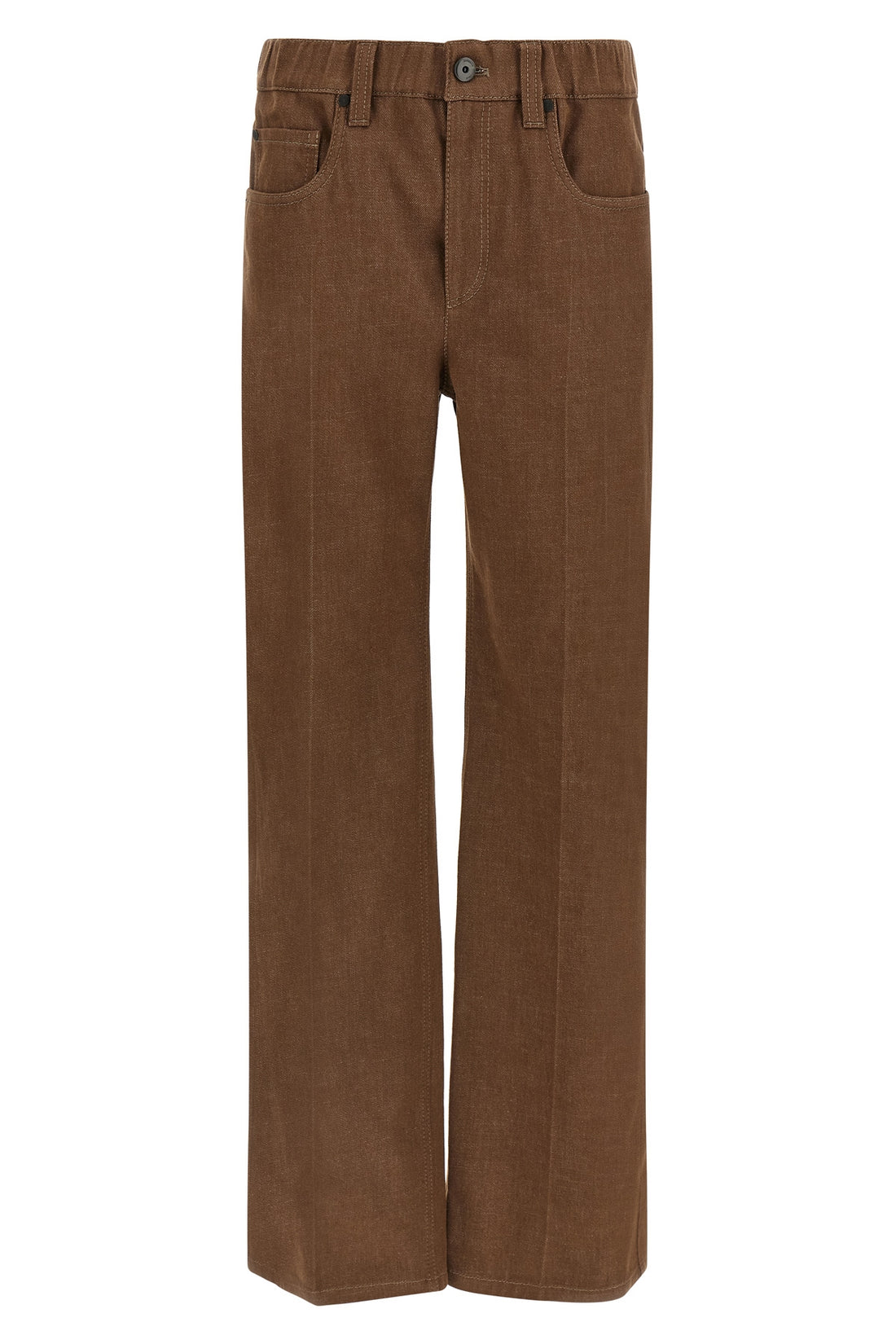 BRUNELLO CUCINELLI 36 the contemporary pull-on jeans in garment-dyed cotton denim