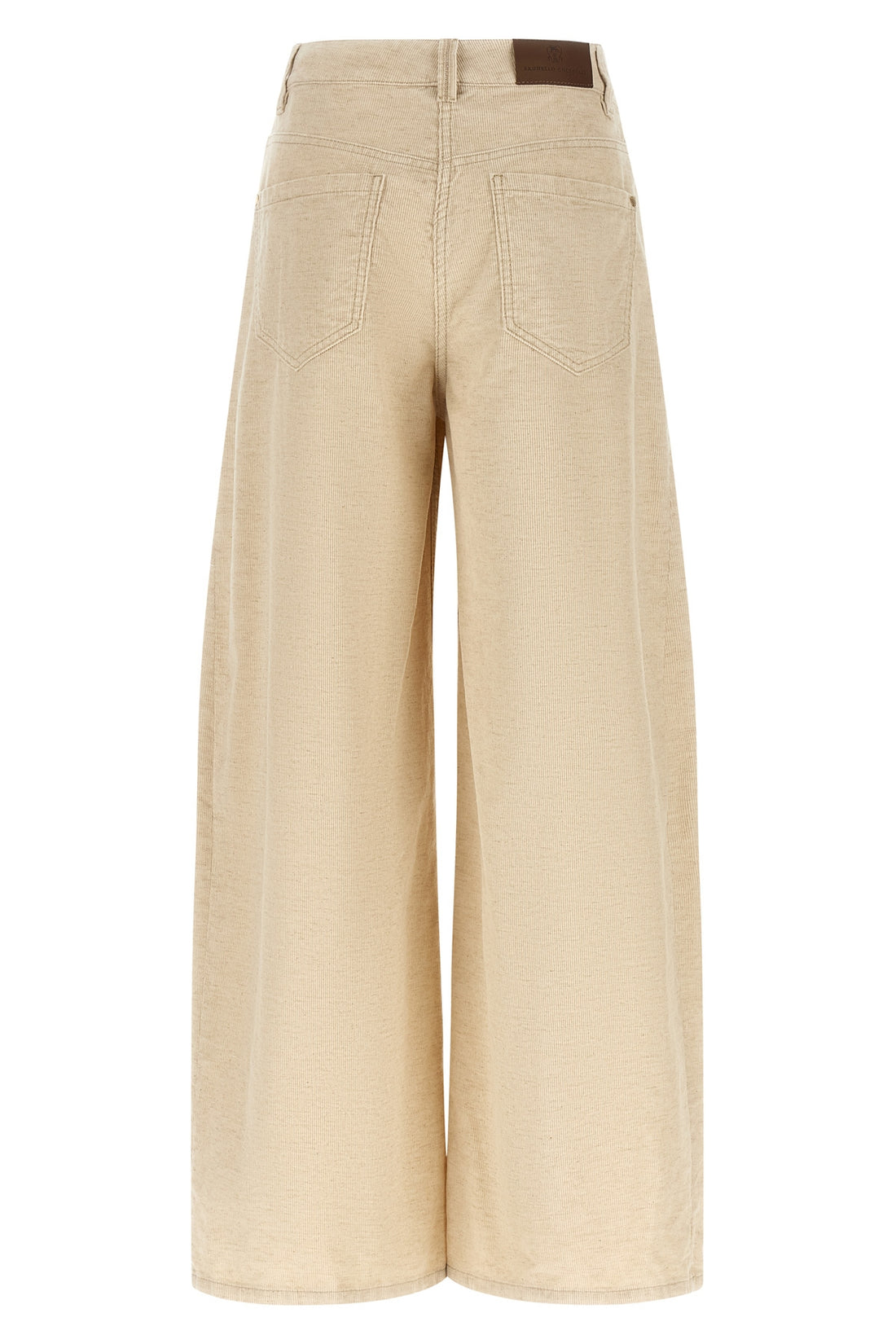 BRUNELLO CUCINELLI 34 the wide barrel cotton and linen blend corduroy pants