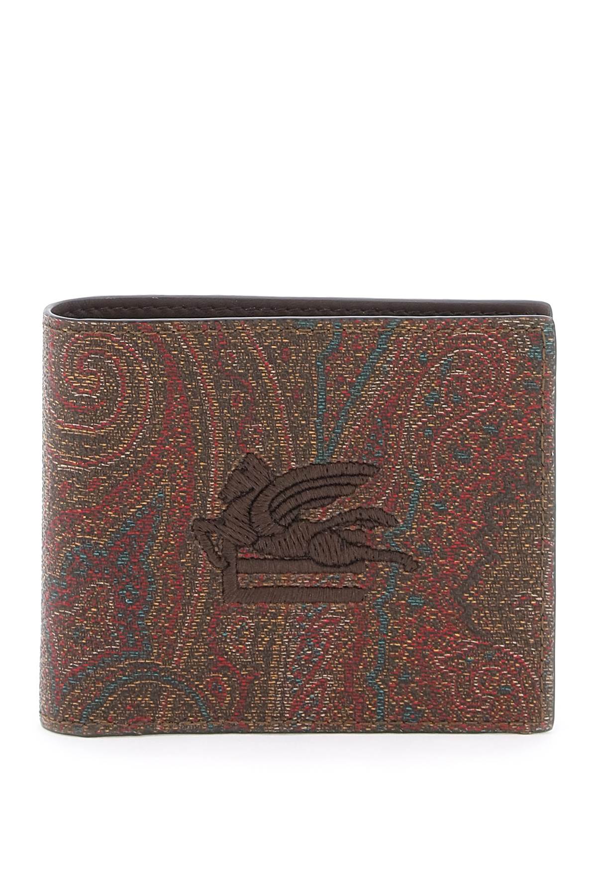 paisley bifold wallet with pegaso logo