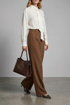 virgin wool and viscose blend pants