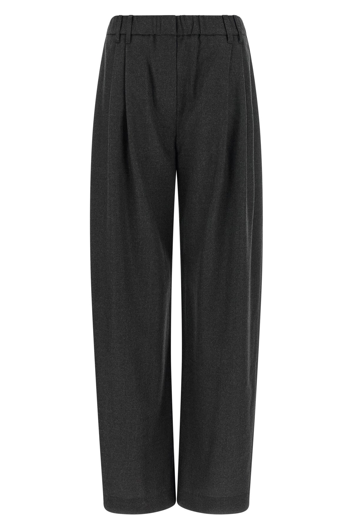 mélange wool trousers