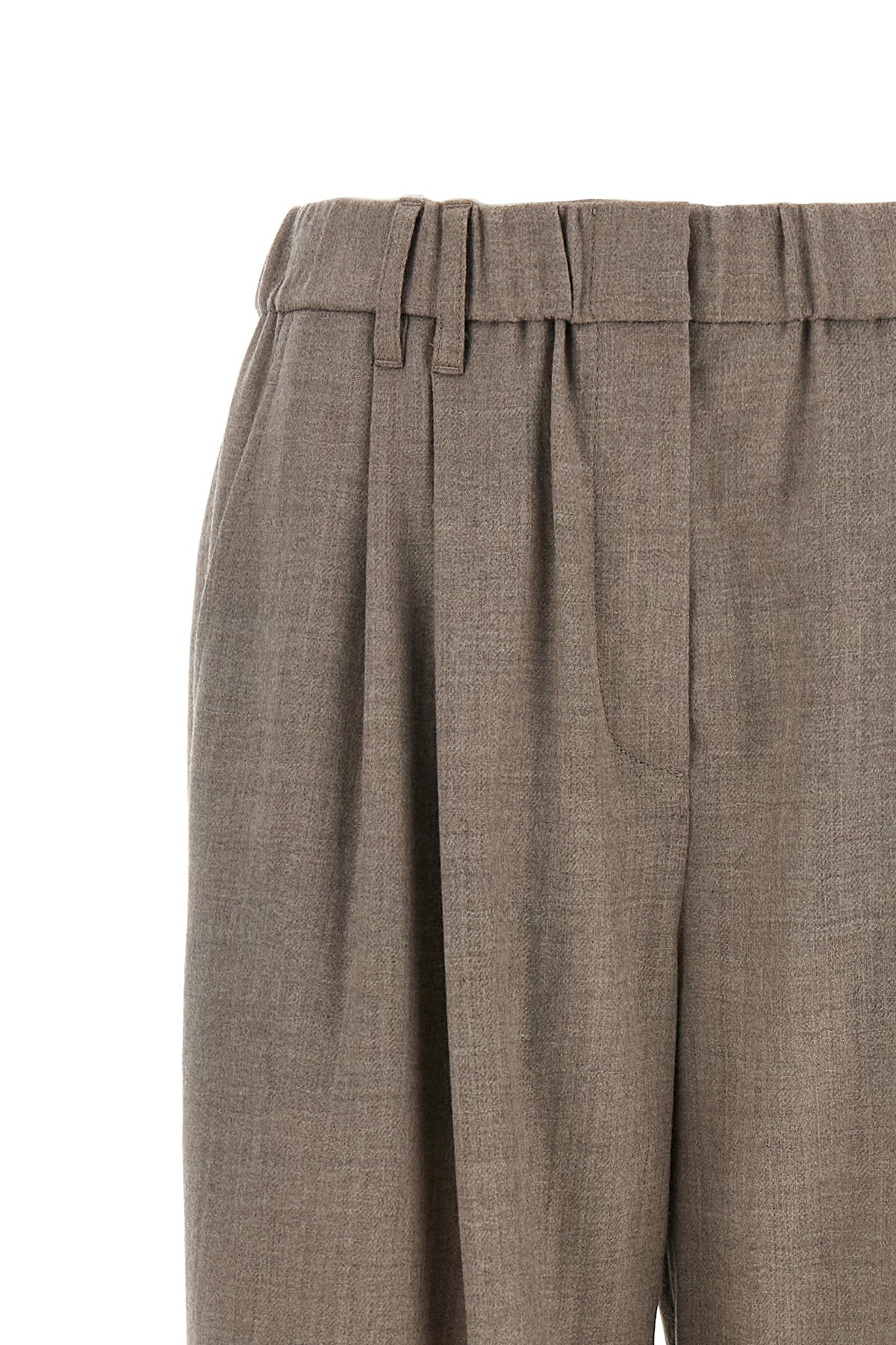 brunello cucinelli trousers in light pure virgin wool have a design that stands