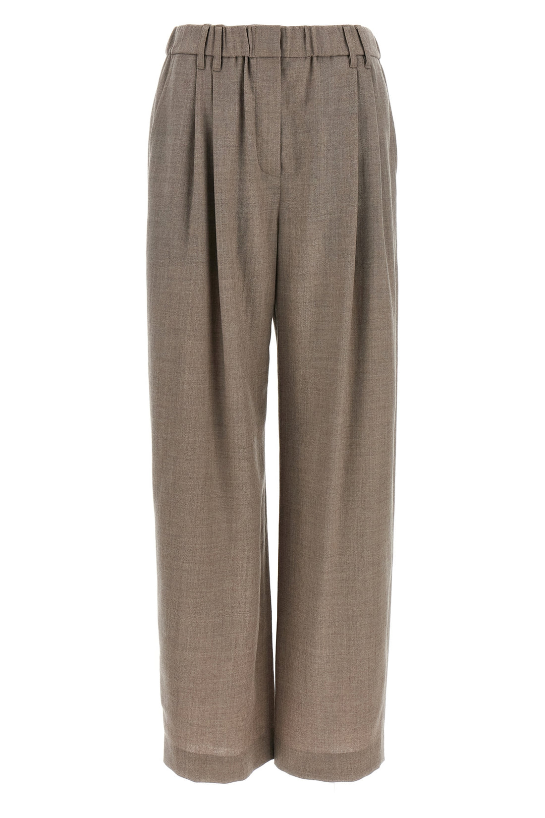 BRUNELLO CUCINELLI 34 brunello cucinelli trousers in light pure virgin wool have a design that stands