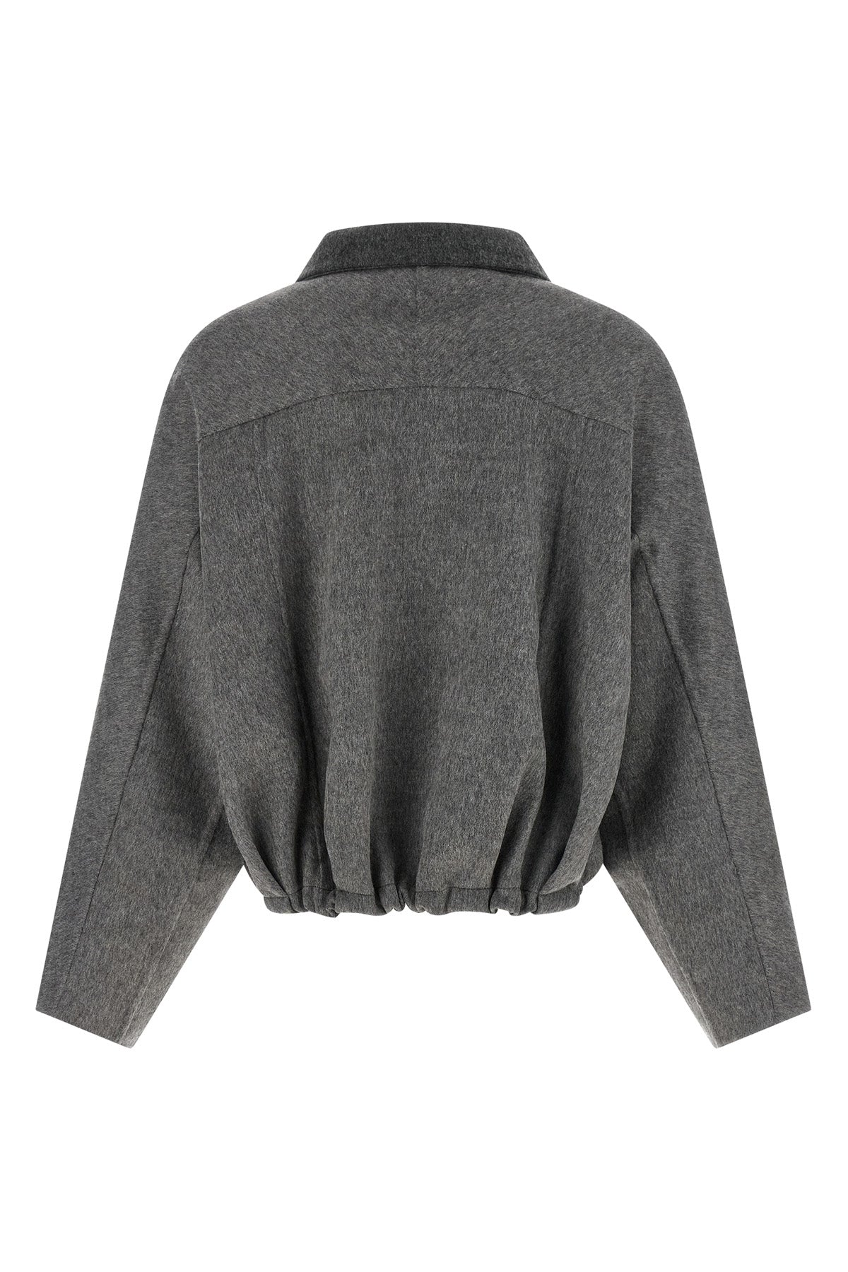 lined mélange virgin wool jacket