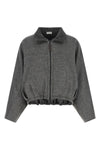 lined mélange virgin wool jacket