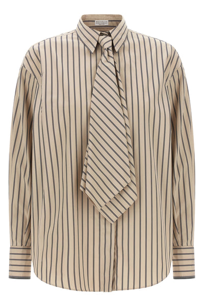 the brunello cucinelli long-sleeved shirt redefines the codes of classic tailori