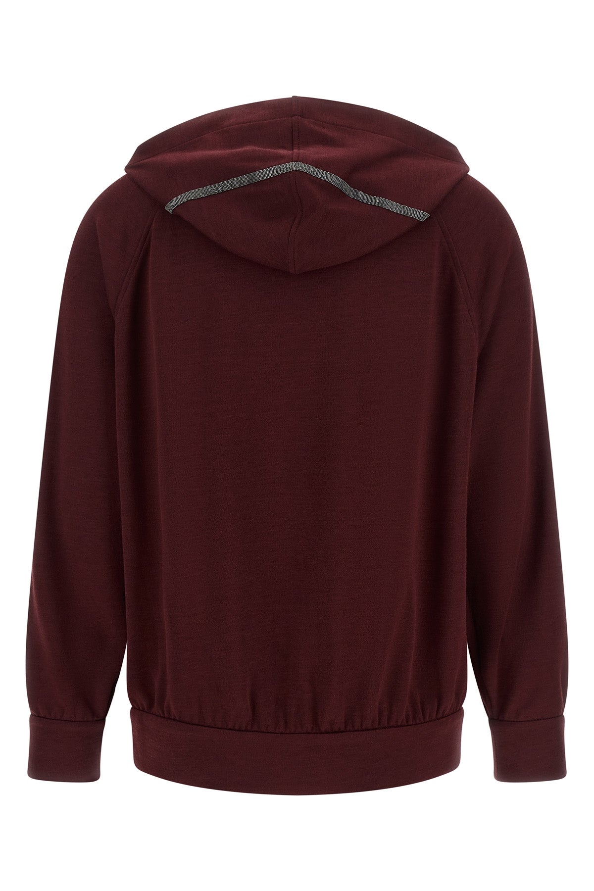 raglan shoulder hoodie in cotton blend