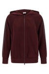 raglan shoulder hoodie in cotton blend