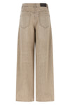 the wide barrel laser-dyed cotton denim jeans