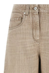 the wide barrel laser-dyed cotton denim jeans