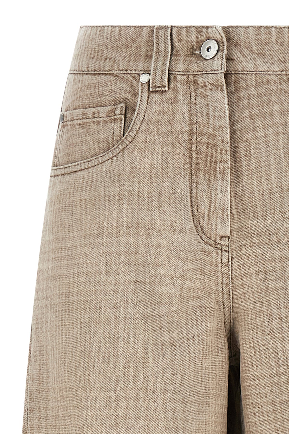 the wide barrel laser-dyed cotton denim jeans