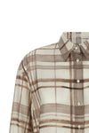 check patterned silk shirt