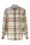 check patterned silk shirt