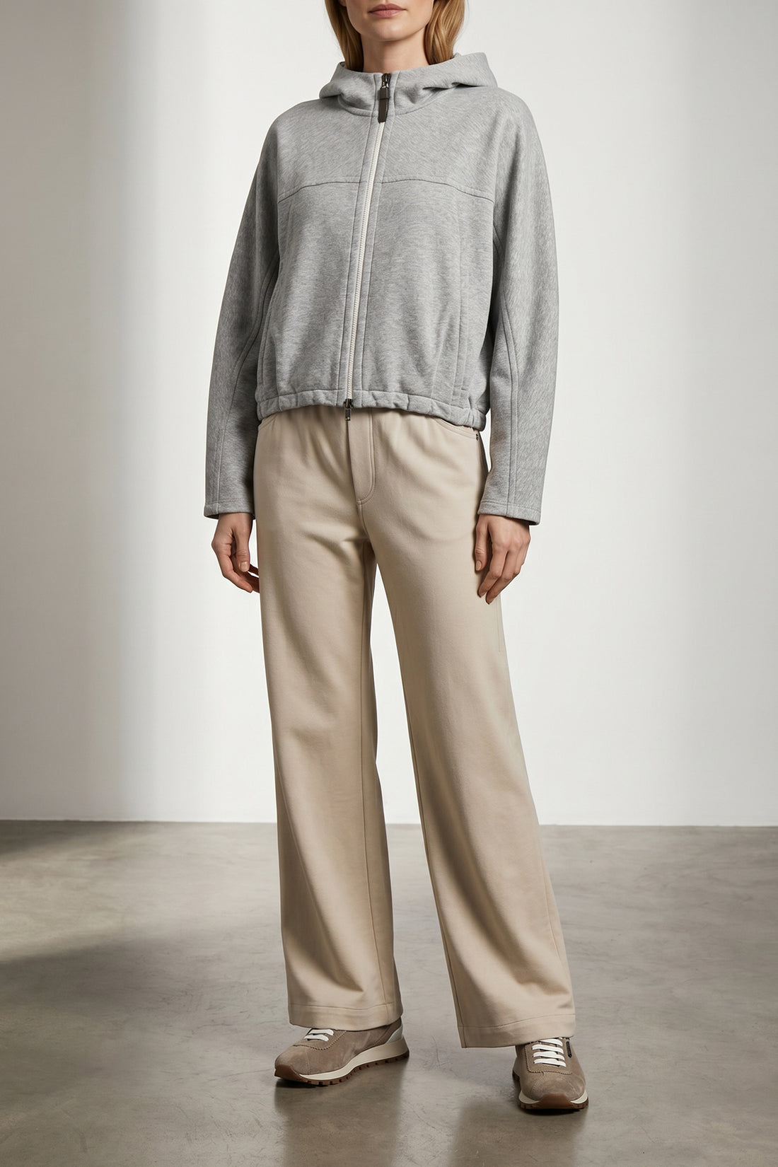 BRUNELLO CUCINELLI L brunello cucinellis grey mélange hoodie redefines everyday luxury through a str