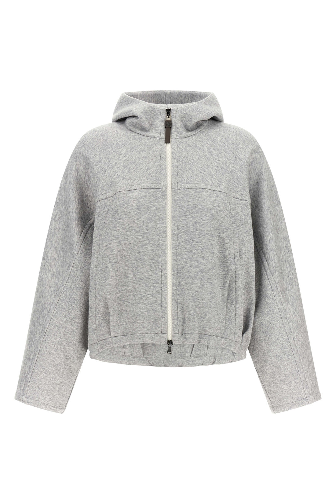 BRUNELLO CUCINELLI L brunello cucinellis grey mélange hoodie redefines everyday luxury through a str