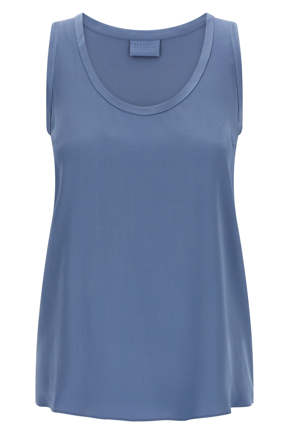 stretch silk satin top