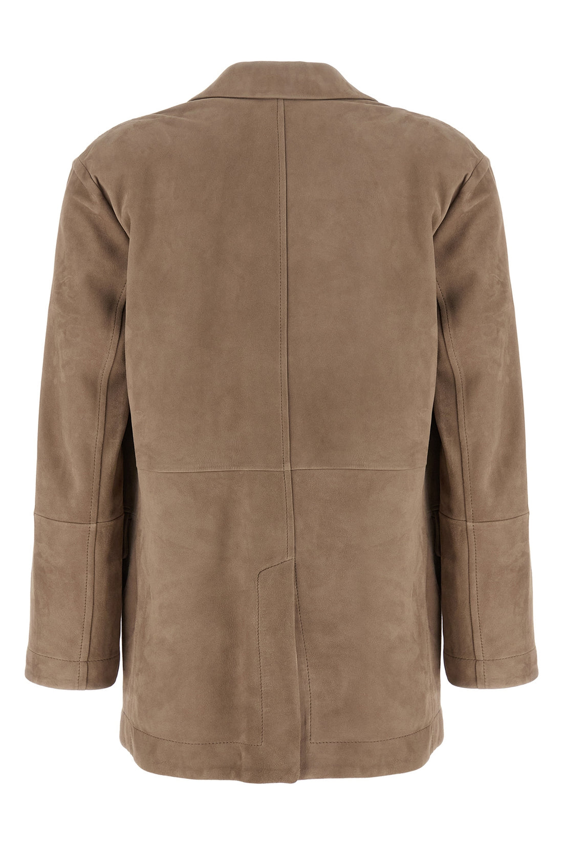 BRUNELLO CUCINELLI 40 deconstructed single-breasted suede blazer