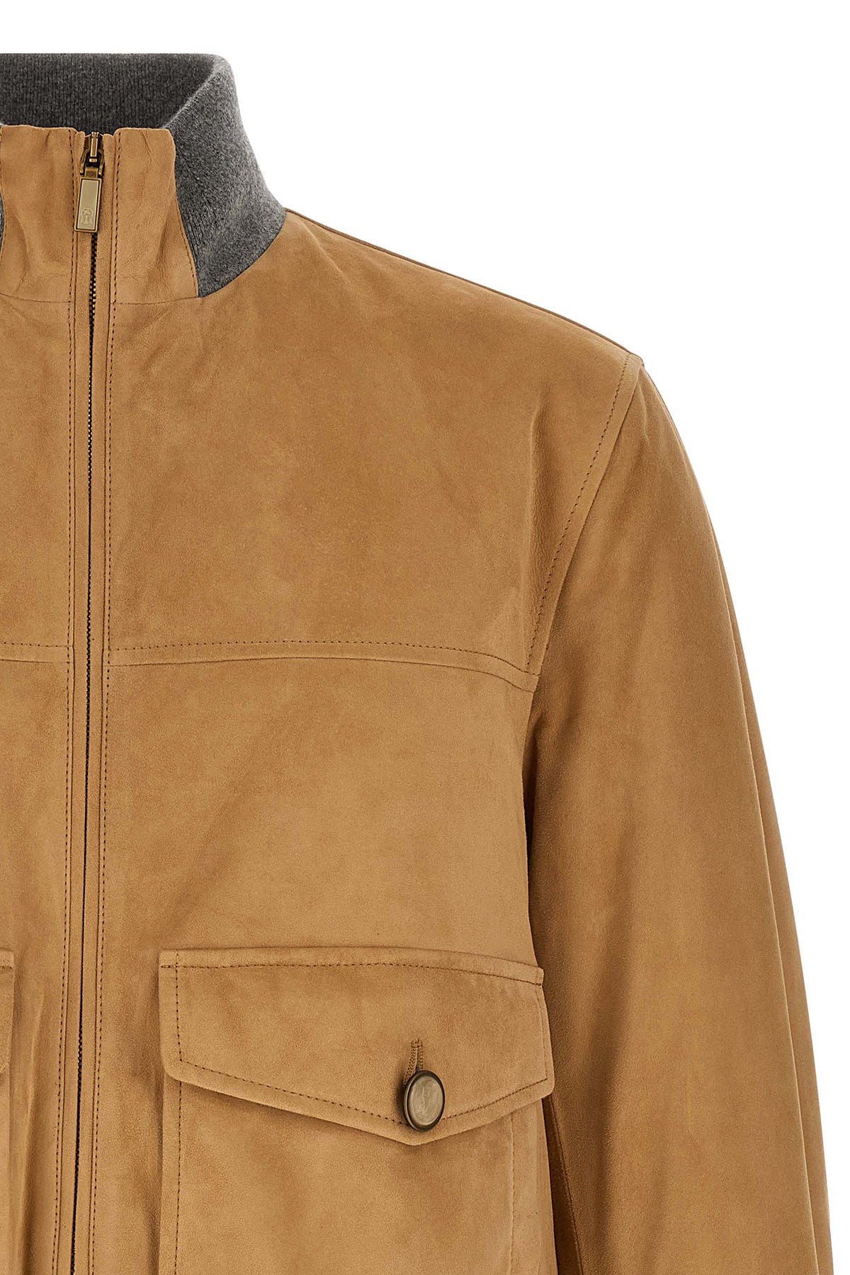 the brunello cucinelli bomber jacket in fine suede