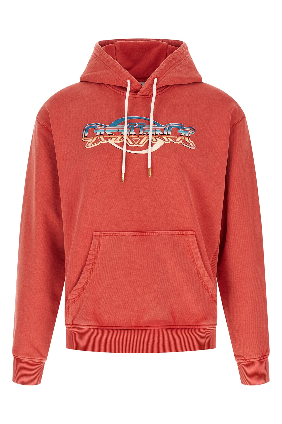 CASABLANCA L chrome gauze double-effect cotton hoodie