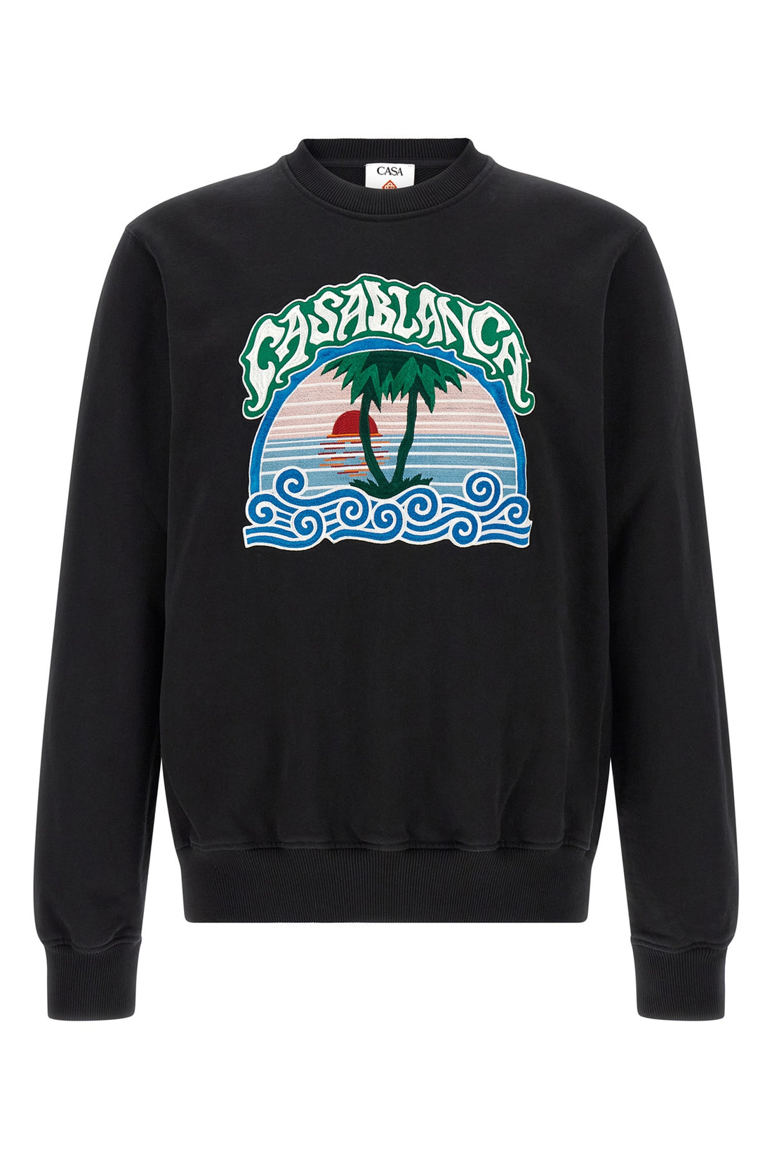 CASABLANCA L the casablanca crewneck sweatshirt features a pure organic cotton construction t