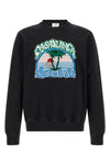 the casablanca crewneck sweatshirt features a pure organic cotton construction t