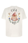 the casablanca t-shirt defines a relaxed aesthetic through a pure organic cotton