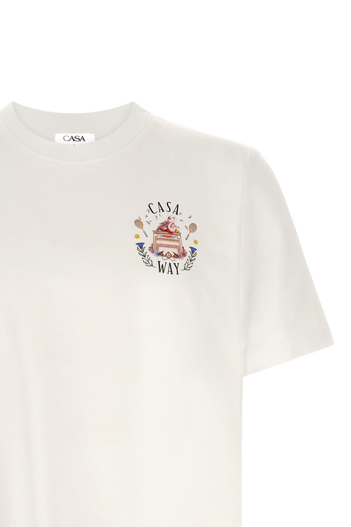 the casablanca t-shirt defines a relaxed aesthetic through a pure organic cotton