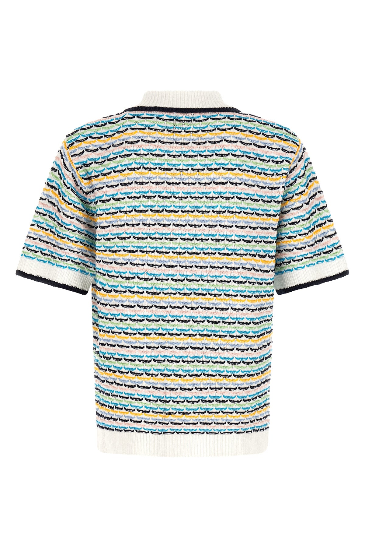 the casablanca tuck stitch short-sleeved shirt