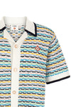 the casablanca tuck stitch short-sleeved shirt