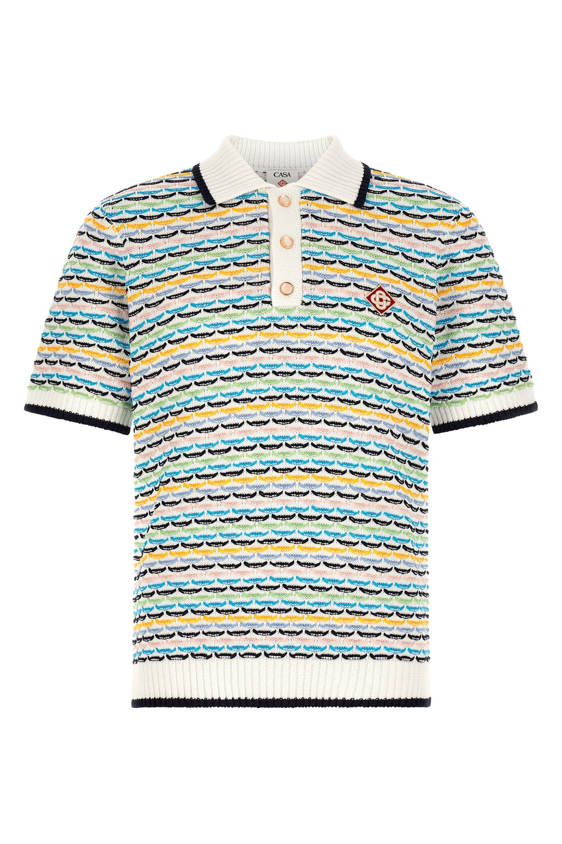 CASABLANCA L casablanca tuck stitch polo shirt