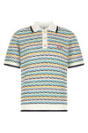 casablanca tuck stitch polo shirt