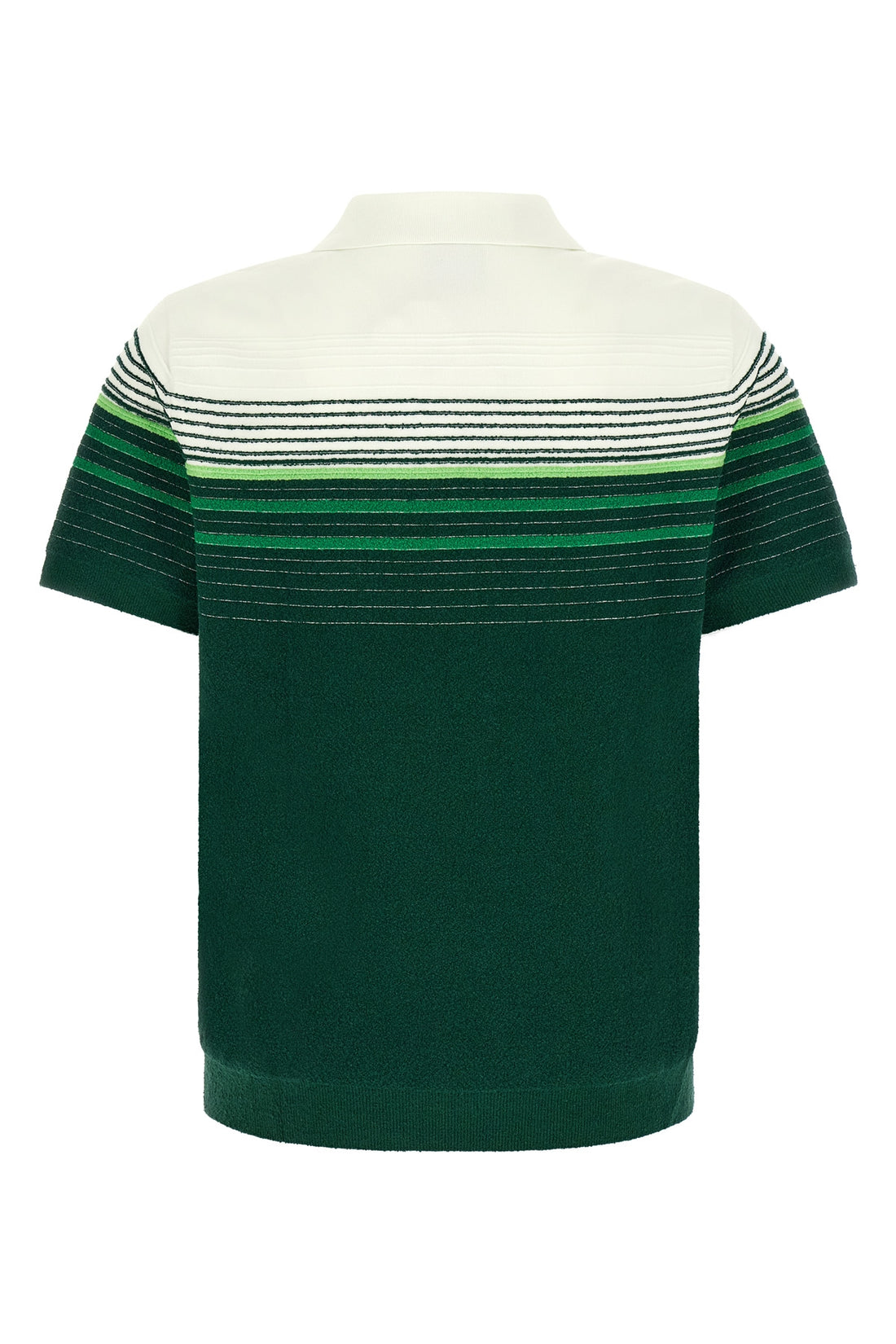 CASABLANCA L the casablanca bouclé stripes short-sleeved polo shirt in cotton blend