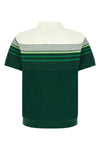 the casablanca bouclé stripes short-sleeved polo shirt in cotton blend