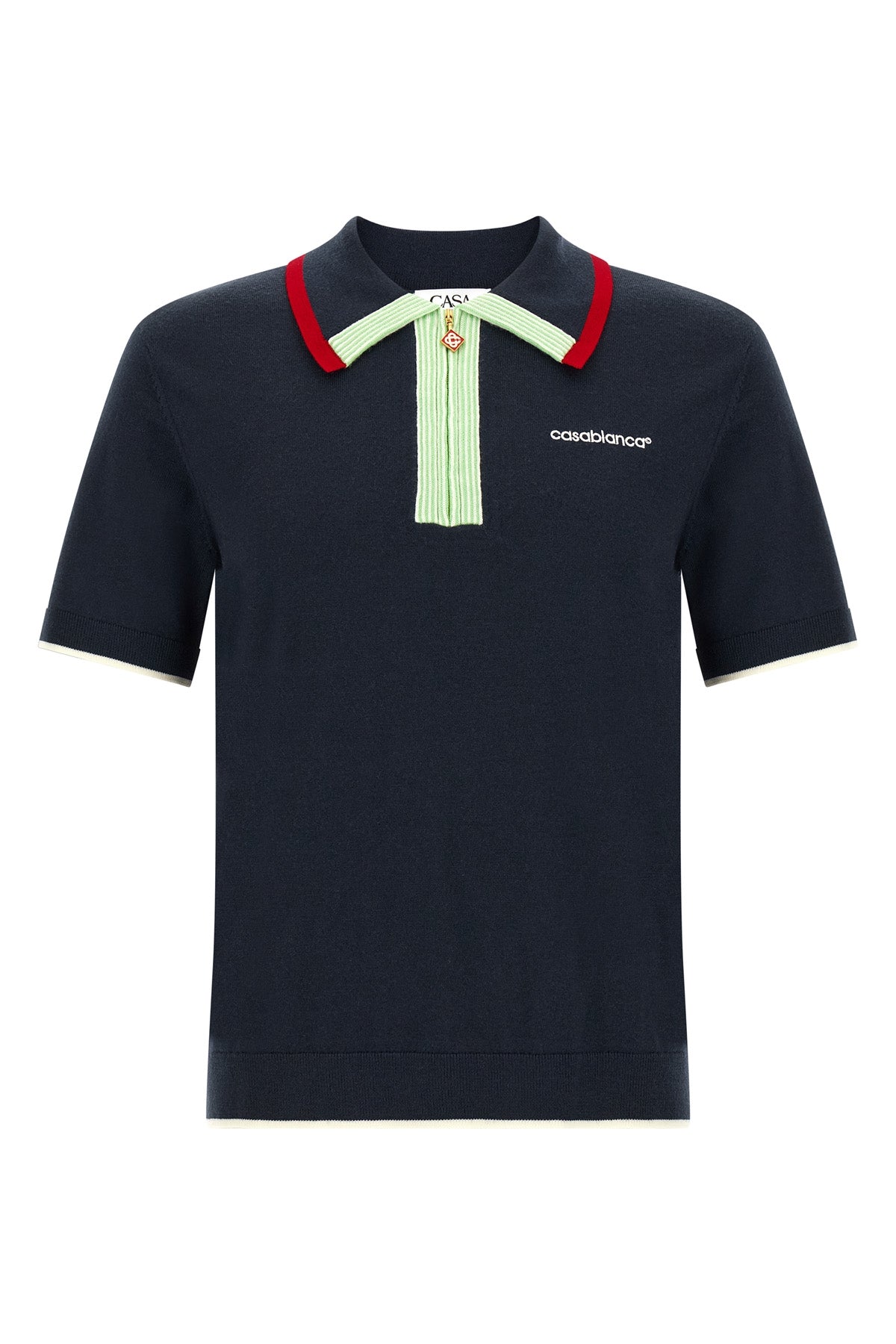 the casablanca merino track polo shirt