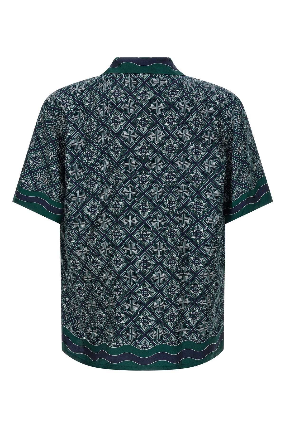 the casablanca short-sleeved shirt defines a contemporary sartorial aesthetic th