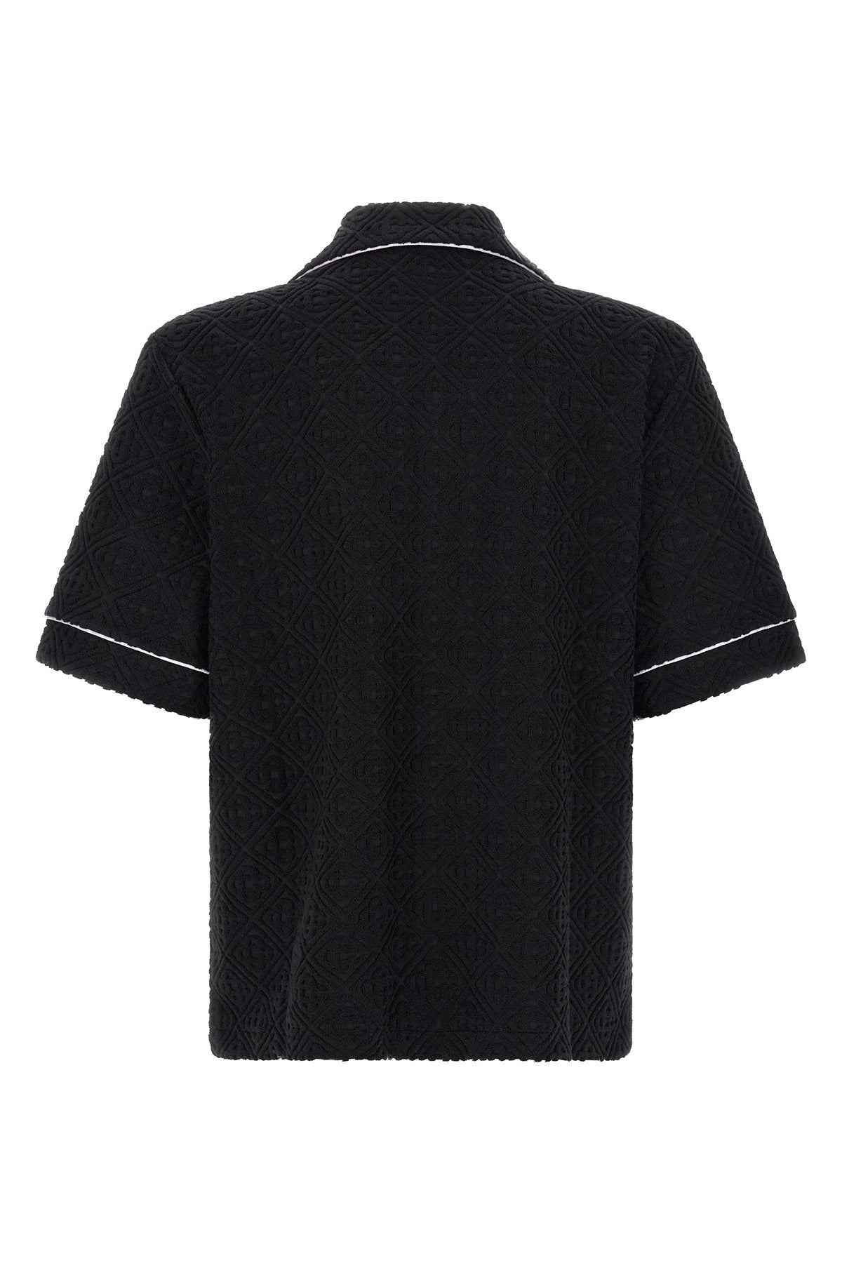 the casablanca towelling monogram short-sleeved shirt defines a leisurewear aest