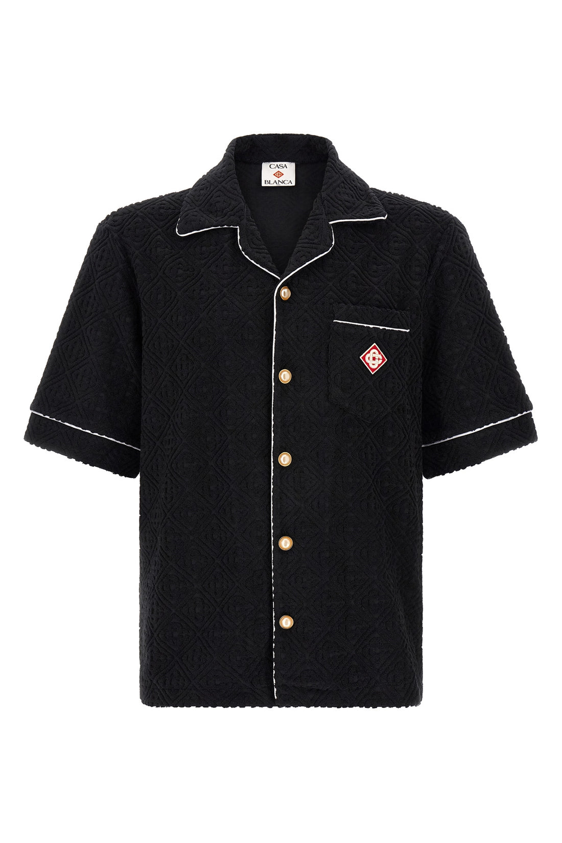 CASABLANCA L the casablanca towelling monogram short-sleeved shirt