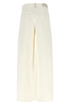 the wide barrel jeans in garment-dyed cotton denim